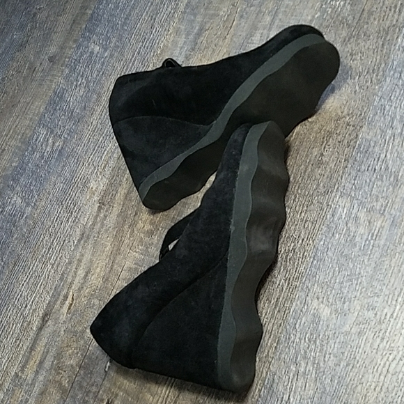 VERBATIM  Maryjane 6.5 platform BLACK  Suede Leather Covered buckle - Picture 4 of 16